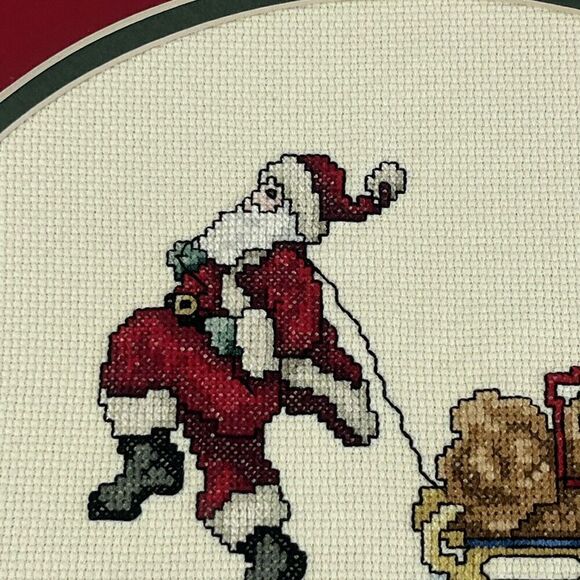 Vintage Christmas Santa Claus & Sleigh w/ Toys 1995 14" x 11" Holiday - Picture 2 of 12